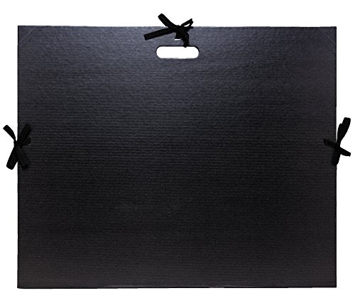 Exacompta 538900Unise Cartella Da Disegno In Kraft Nero Verniciata Con Nastri E Maniglia 59 Cm X 72 Cm (Fogli 50 Cm X 65 Cm). Colore Nero