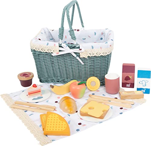 Small Foot Cestino Da Picnic Tasty, Accessori Per La Cucina E Il Negozio Dei Bambini, Da 3 Anni, 12325 Giocattoli, Multicolore