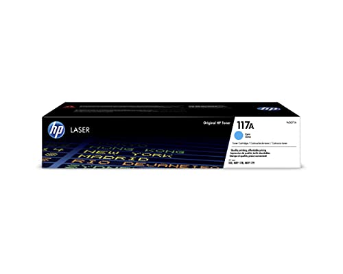 Hp 117A W2071A, Cartuccia Toner Originale Hp Da 700 Pagine, Compatibile Con Le Stampanti Hp Laser 150, Mfp178, Mfp179, Ciano