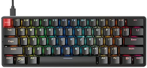 Glorious Gaming Gmmk Compact (60%) - Tastiera Da Gaming Meccanica, Gateron Brown Switches (Tattili), Tasti A Doppia Iniezione, Rgb, Personalizzabile,