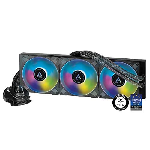 Arctic Liquid Freezer Ii 420 A-Rgb Sistema Di Raffreddamento Pc Dissipatore Liquido Ad Acqua Per Cpu Aio Con A-Rgb, Pompa Controllata Pwm, Velocità De