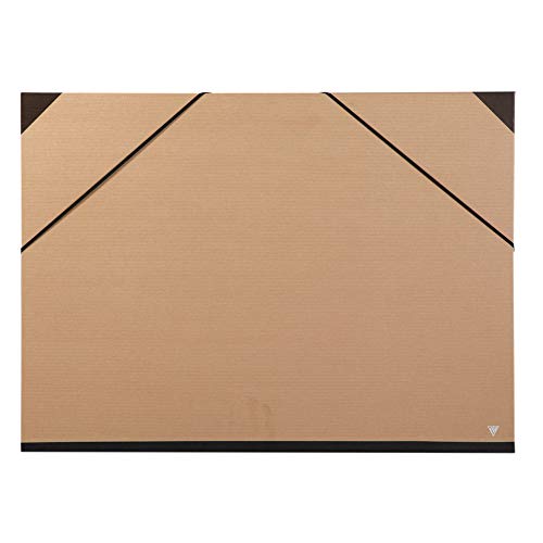 Clairefontaine 44400C - Cartella Da Disegno Chiusura Con Elastico 52X72 Cm, Kraft Bruno