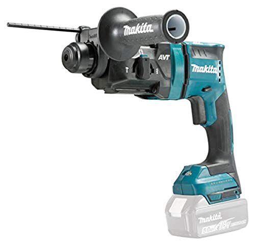 Makita Dhr182Zu - Martello Combinato Sds Plus (Senza Batteria, Con Aspirazione Della Polvere + Adattatore Radio Aws, 18 V, Potenza Di Battito Singola 