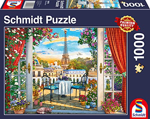 Schmidt Spiele 58976 Terrace In Paris, 1000 Piece Jigsaw Puzzle, Multicolore