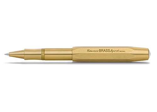 Kaweco Brass Sport - Penna A Sfera In Gel Con Penna Roller Da 0,7 Mm, Per Mancini E Destrorsi, Design Classico, Con Sfera In Ceramica, 13,5 Cm