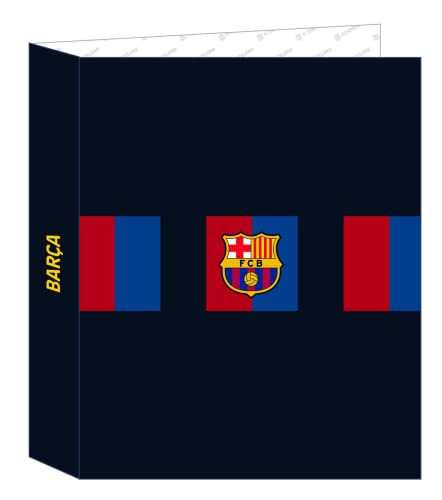 Safta Carpeta De Folio 4 Anillas De F.C. Barcelona 1ª Equipación 22/23, 270X60X330 Mm - Raccoglitore Ad Anelli Fc 4 Home Kit Barcellona 22/23, 270X60X