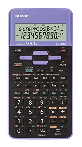 Sharp El-531Th Calcolatrice Tasca Calcolatrice Scientifica Nero, Viola