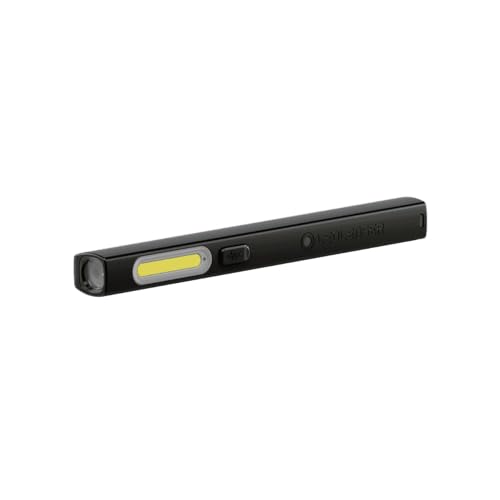 Ledlenser Lavoro W2R, Luce Led Portatile, Luce Della Batteria, Torcia Luminosa, Torcia Da Lavoro Da 220 Lumen, Utensili Manuali Di Ispezione, Luce Usb