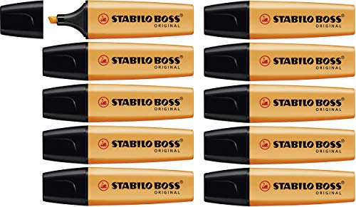 Evidenziatore - Stabilo Boss Original - Confezione Da 10 - Arancione