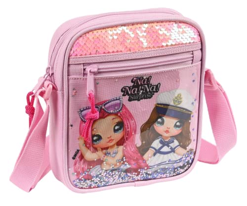 Safta Borsa A Tracolla Nanana Sparkles 16 X 18 X 4 Cm, Multicolore (612264222), Unisex-Bambini E Ragazzi