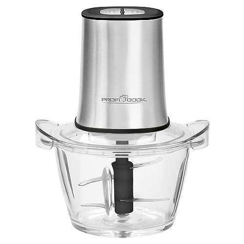 Proficook Pc-Mz 1150 Multifunzione 2 In 1 E Tritatutto Per Ghiaccio In Uno, Alloggiamento, Contenitore In Vetro (1 L), 2 Lame In Acciaio Inox Rimovibi