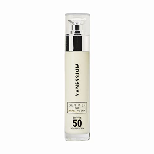 Vanessium Latte Solare Spf 50 | Vitamina C Ed E | Per Pelli Delicate | Previene Il Fotoinvecchiamento E L'Invecchiamento Ossidativo | 50 Ml