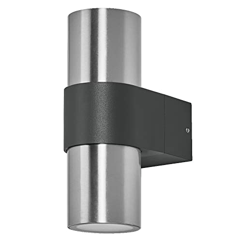 Ledvance Endura Classic Rotary Updown Gu10, Applique Da Esterno, Colore Nero, Attacco Gu10 (Max 5W Cad), Compatibile Con Lampada Normale O Smart, Test