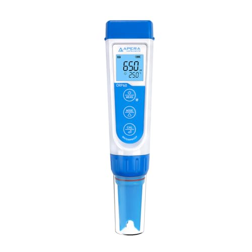 Apera Instruments Orp60 Premium Orp Meter, Pocket Tester, Elettrodo Sostituibile, ± 1Mv/± 0.2% Precisione, ± 1000 Mv Range, ± 0.5°C Sensore Di Tempera