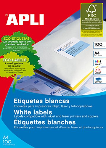 Apli 1293 Etichetta 70X33.81293, Bianco