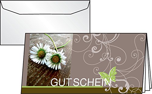 Sigel Gutschein-Faltkarten Favourite, Mit Innendruck, 10 Pezzi