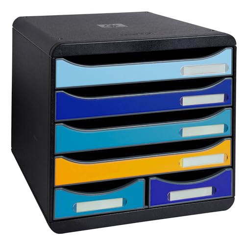 Exacompta - Rif. 3124202D - Big-Box Maxi - 1 Cassetto 4 Cassetti Per Documento A4+ E 2 Cassetti Piccoli Per Utensili - Dimensioni Esterne: P 34,7 X 27