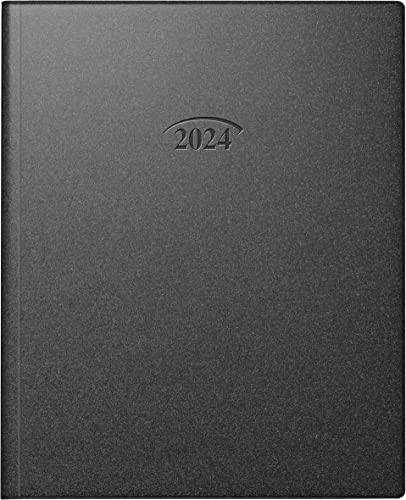 Brunnen Agenda Settimanale Modello Manager Wt 7 – Weektimer® 2024 2 Pagine = 1 Settimana Formato Foglio 21 X 26 Cm, Nero