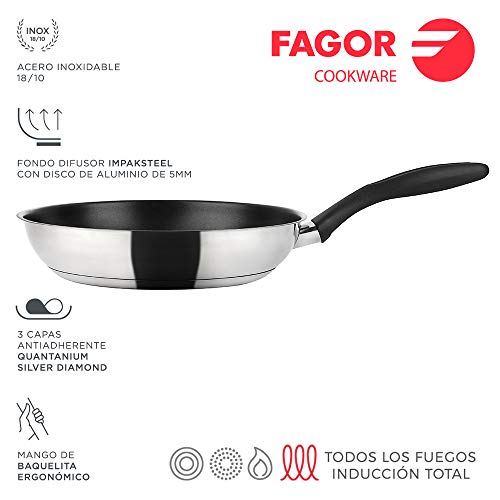 Fagor Sarten Inoxtherm Ø28Cm Acero Inoxidable 18/10