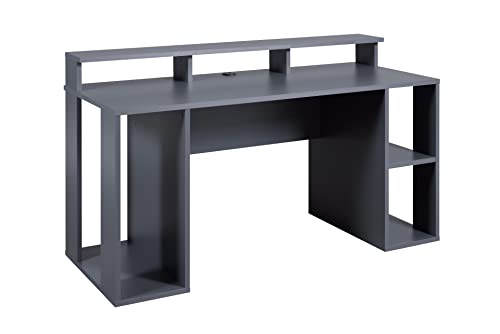 Inter Link Tavolo Gamer Match Point, Antracite Scrivania Da Gioco, Legno Ingegnerizzato, 160 X 91 X 76.5 Cm