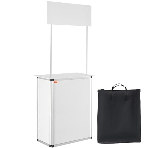 Vevor Bancone Fieristico Portatile Bancone Fieristico, 785 X 380 X 1815Mm Stand Fieristico Bancone Espositivo, Tavolo Da Bar Pieghevole Promozionale P