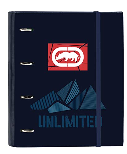 Ecko Unltd. Peaks - Cartella 4 Anelli Da 35 Cm Con 100 Fogli A4, Ideale Per Bambini Di Diverse Età, Comoda E Versatile, Qualità E Resistenza, 27 X 3,5