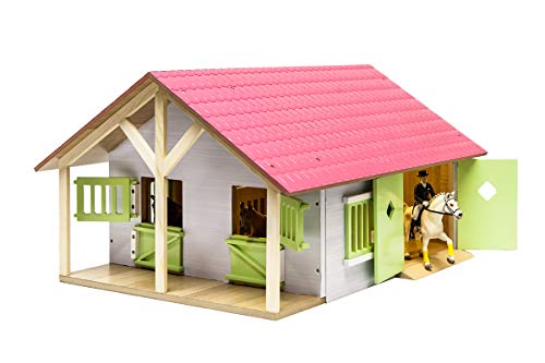 Ecurie Avec 2 Boxes Et Un Atelier 51 X 40,5 X 27,5Cm Echelle 1:24