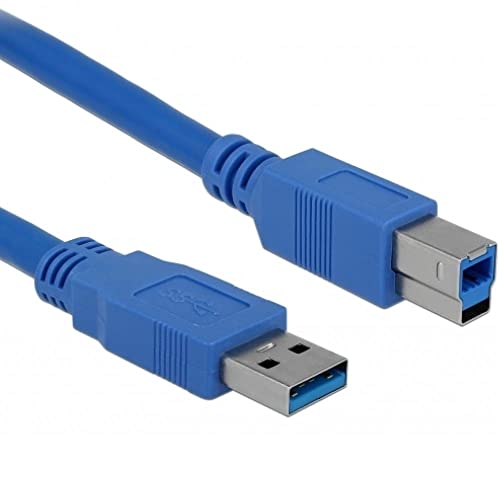 Delock Cable Usb3.0 A-B Male/Male 5M Cavo Usb Usb A Usb B Blu