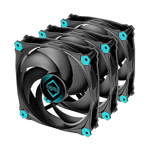 Iceberg Thermal Icegale Silent - Ventola Di Raffreddamento Ottimizzata Airflow Da 120 Mm, Confezione Da 3, Colore: Nero