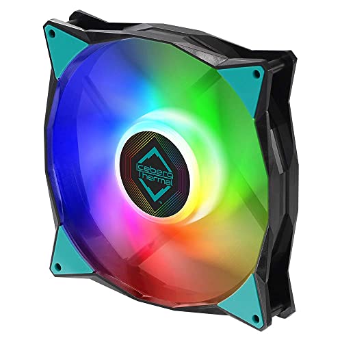 Iceberg Thermal Icegale - Ventola Di Raffreddamento Per Alloggiamento Con Doppio Cuscinetto Pwm, 140 Mm, Colore: Nero