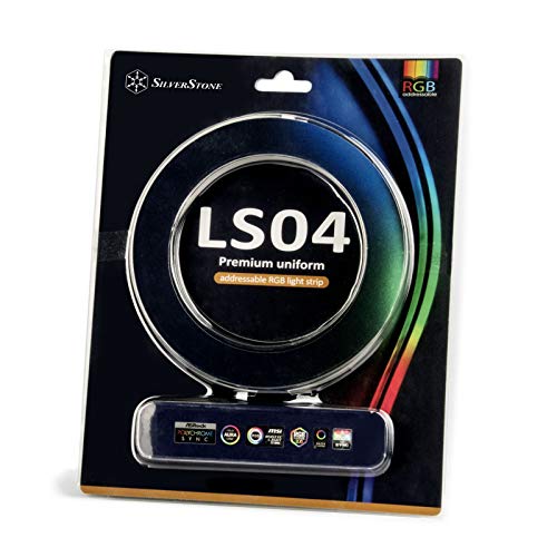 Silverstone Technology Sst-Ls04 - Striscia Led Argb Di Alta Qualità, 45 Cm, Con 40 X 2020 Argb Led