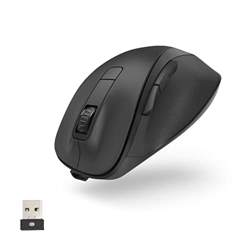 Hama Mouse Ergonomico (Wireless A 6 Tasti, 2,4 Ghz, Bluewave, 800/1200/1600 Dpi, Mouse Ottico Wireless, Mouse Ergonomico, Mouse Per Computer Portatile