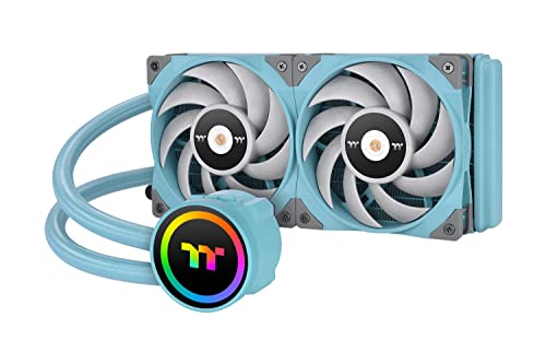 Thermaltake Toughliquid 240 Argb Sync All-In-One Turquoise Watercooling | 5V Addressable | Silent 120Mm Pwm Fan | For Intel And Amd Sockets | Lga-1700