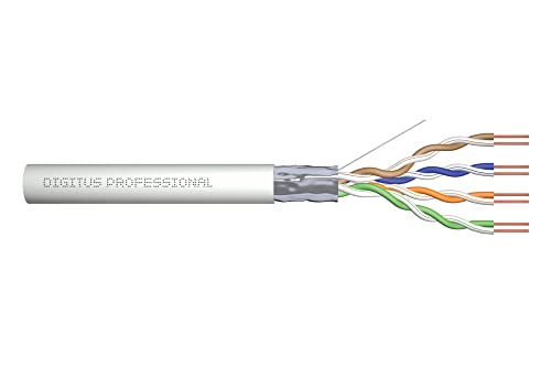 Digitus Dk1521V3051 Cavo Solido, Schermato F/Utp Per Reti, Categoria 5E In Rame Matassa, 305 Mt, Simplex - Pvc - Eca, Cat-5E - F-Utp - 305M
