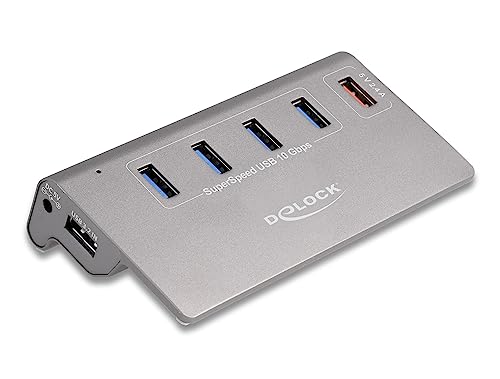 Delock 64182 Hub Di Interfaccia Usb 3.2 Gen 2 (3.1 Gen 2) Type-A 10 Mbit/S Grigio