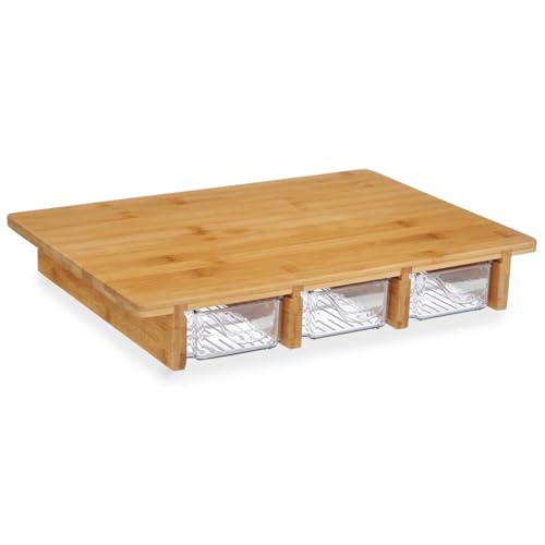 Kinvara Tagliere Marrone Trasparente Bambù 40 X 6 X 28 Cm