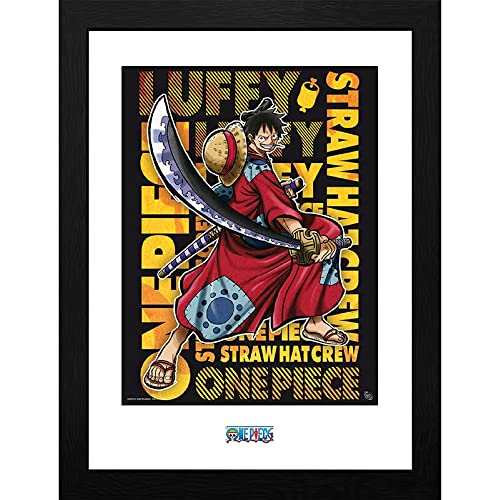 Abystyle One Pièce - Tirage Encadré Luffy À Wano Artwork
