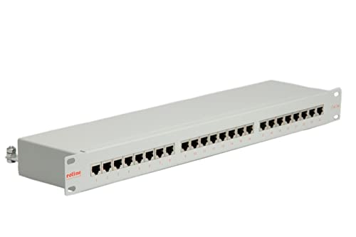 Roline Cat.5E 19" Patch Panel, 24 Ports, Stp Light Grey Pezzo Di Pannello