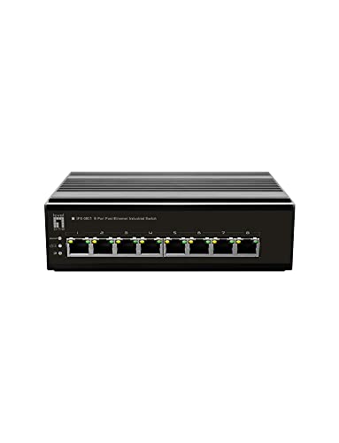 Ifs-0801, Switch Industriale A 8 Porte, Guida Din, Da -40°C A 75°C