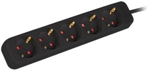 Lanberg Ciabatte Marca Modello 5 Outlet Schuko Nero 3M Strip