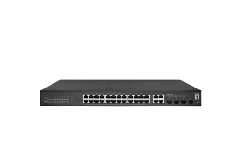 Levelone Ges-2128 Hilbert - Switch Gigabit Smart Lite A 28 Porte, 24 X Gigabit Rj45, 4 X Gigabit Sfp/Rj45 Combo