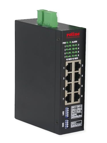 Roline Switch Industriale Gigabit Ethernet, 8 Porte, Gestito Web