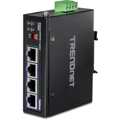Trendnet Iniettore Industriale Poe++ 2.5G A 2 Porte Da 95 W, Supporta Poe Ieee 802.3Af, Poe+ Ieee 802.3At E Poe++ Ieee 802.3Bt, Non Compatibile Con Di