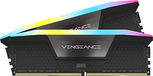 Corsair Vengeance Rgb Ddr5 Ram 64Gb (2X32Gb) 5600Mhz Cl40 Intel Xmp Memoria Per Computer Compatibile Icue - Nero (Cmh64Gx5M2B5600C40)