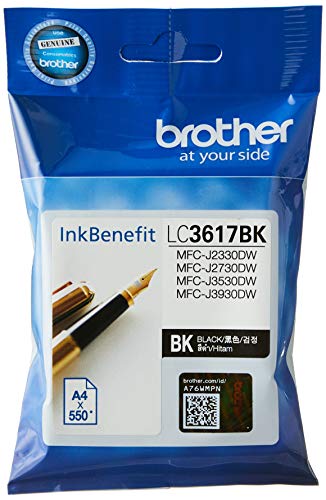 Brother Ink Lc3617Bk Black | 550Pgs | Mfc-J2330Dw / Mfc-J3530Dw / Mfc-J3930Dw