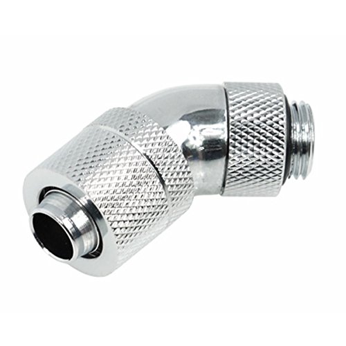 Alphacool 17151 Hf 13/10 (10X1,5Mm) Compression Fitting 45° Revolvable G1/4 - Chrome Watercooling Raccordi