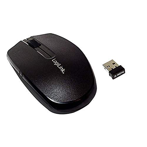 Logilink Compatible Mini Souris Optique Pour Notebook, Sans Fil, Noir
