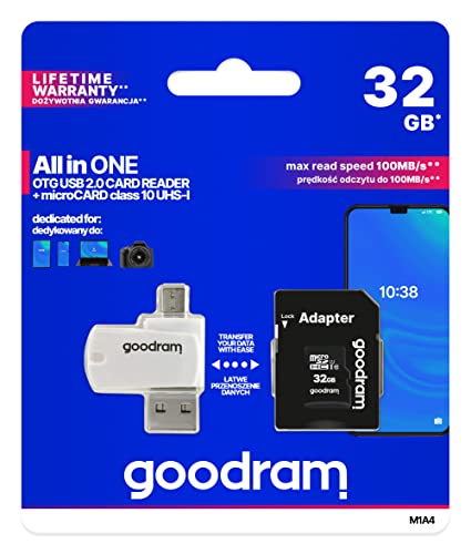Goodram Microsd 32Gb Card Class 10 + Adpter + Card Reader - Blister