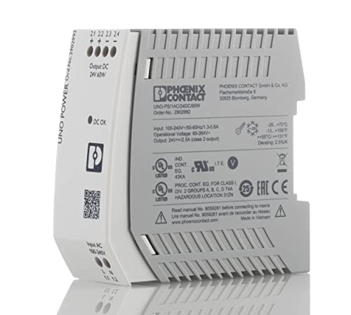 Phoenix Uslkg L'Alimentazione Uno-Ps/1 Ac/24 Dc/60 W, 2902992