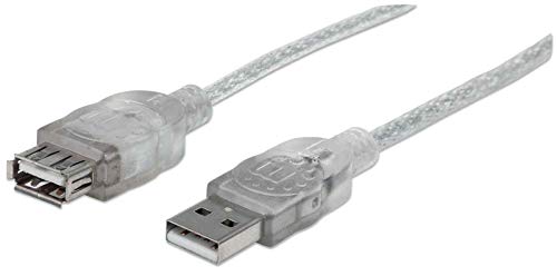 Manhattan Cavo Usb Trasparente Trasparente/Argento 4,5 M Silber